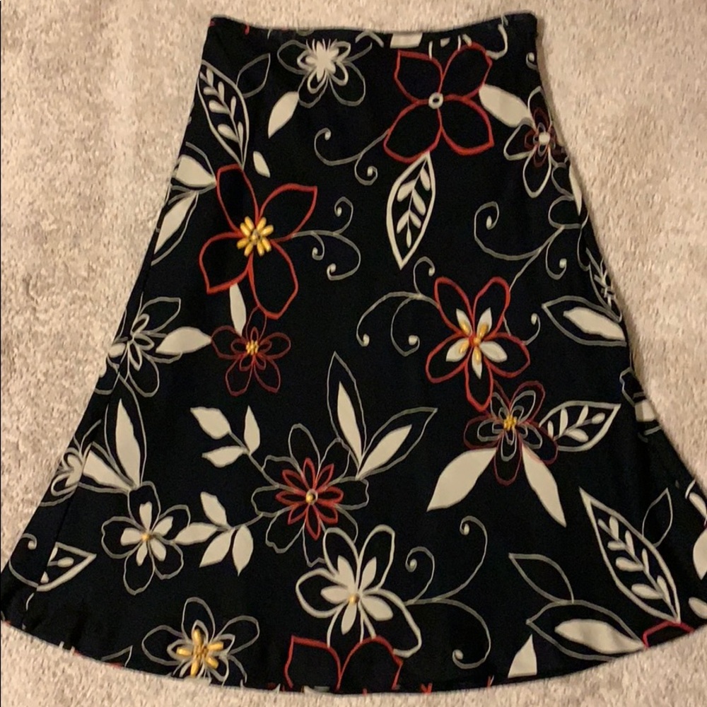 Loft black skirt with beads